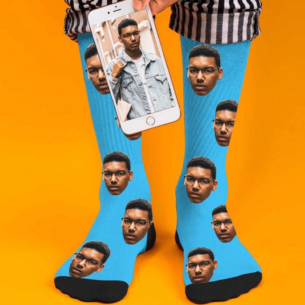 Custom Socks Face Socks Photo Socks with Your Text 3D Preview Colorful Socks Valentine's Day Gift
