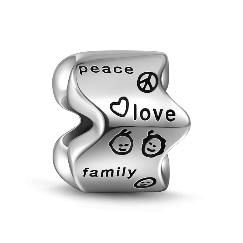Happy Family Complete Charm Bracelet Silver - soufeelus