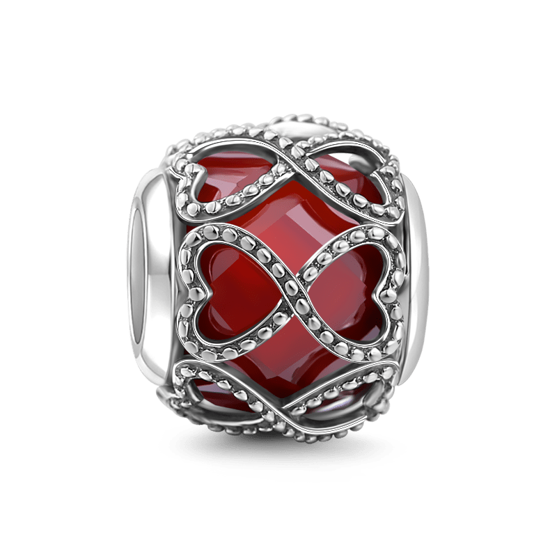 Crystal Red Infinite Love Bracelet 925 Sterling Silver