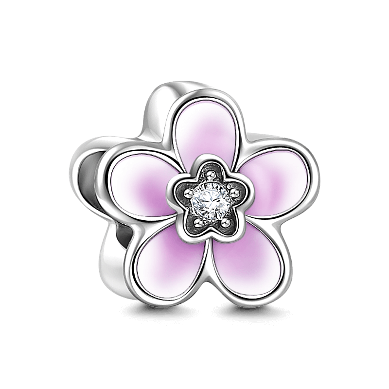Butterflies and Flowers Complete Charm Bracelet Silver - soufeelus