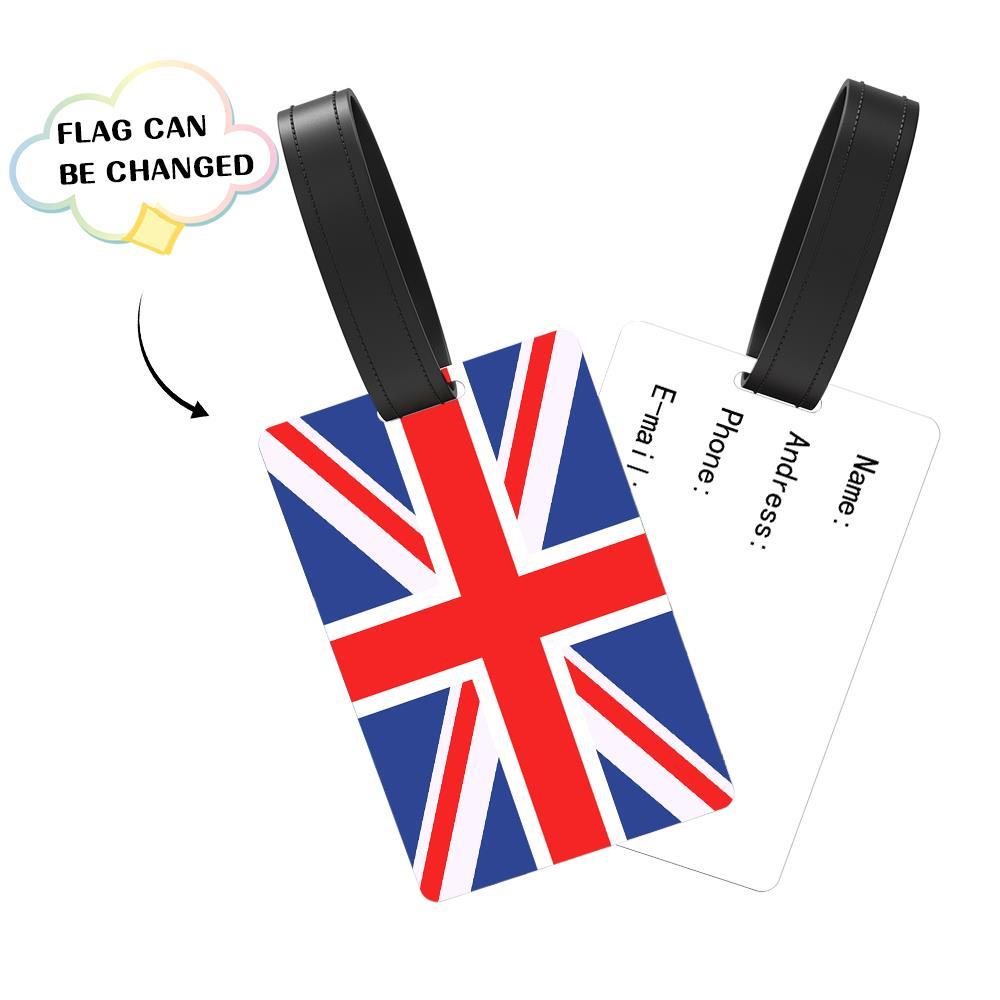 Custom USA Flag Luggage Tag