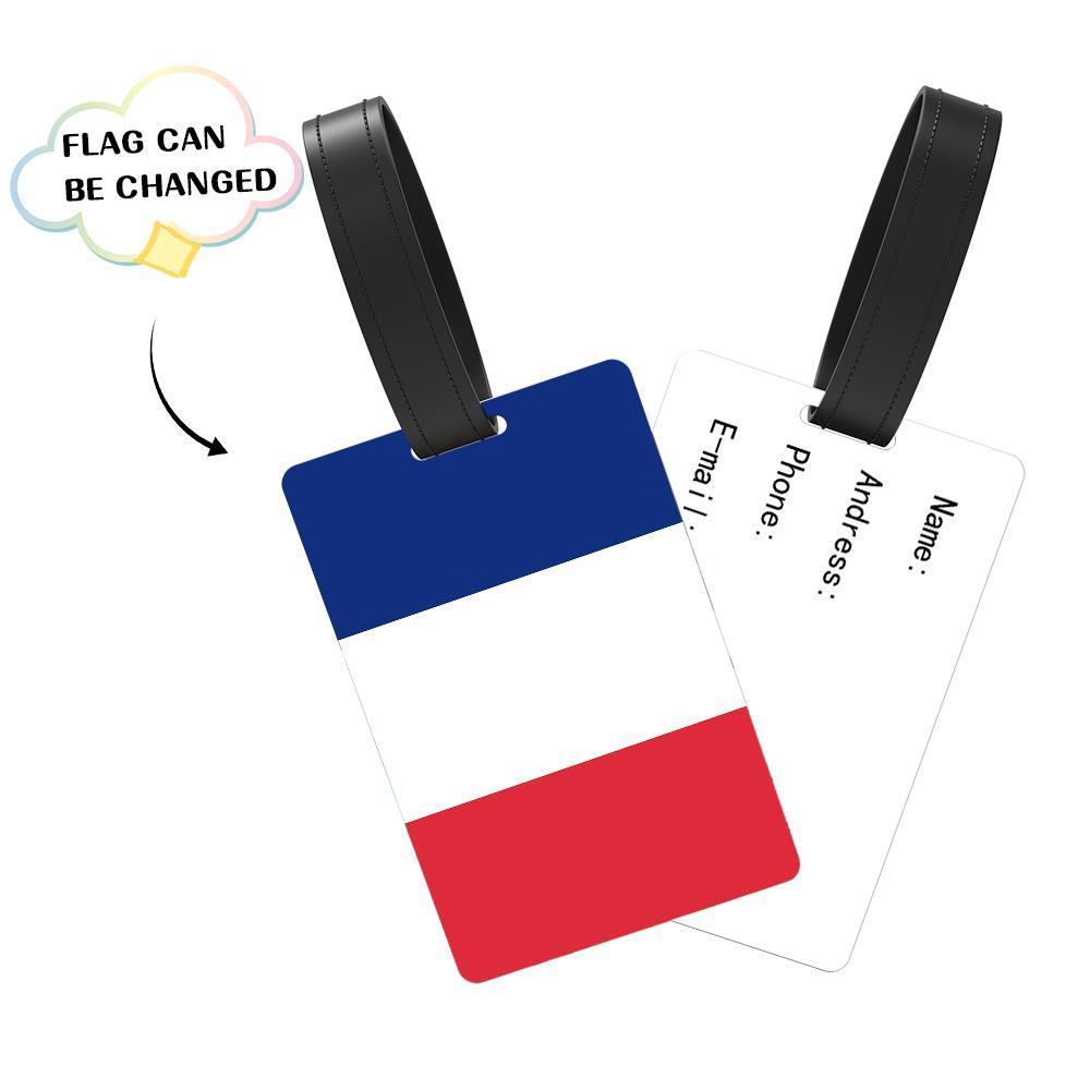 Custom USA Flag Luggage Tag