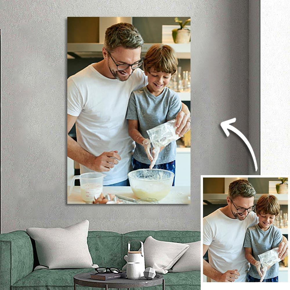 Custom Wall Art Canvas Prints Oil Painting Gifts for Greatest Dad 50*70cm Frameless - soufeelus