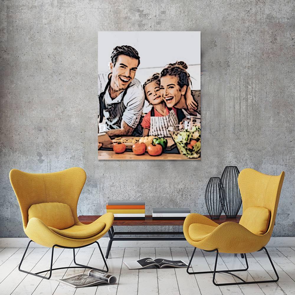 Custom Canvas Prints Paint by Numbers Digital Oil Painting Framed Abstract Art Painting Kit DIY 20*25cm