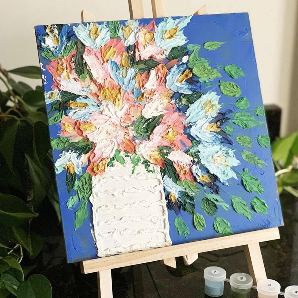 Custom Canvas Prints Paint by Numbers Digital Oil Painting Framed Abstract Art Painting Kit DIY 20*25cm