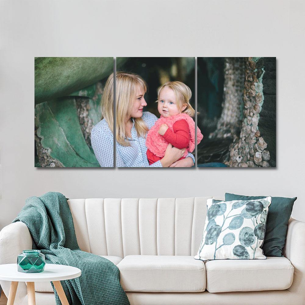 Custom Wall Art Canvas Prints Custom Oil Painting 3pcs Frameless Contemporary Family Unique Gifts - soufeelus
