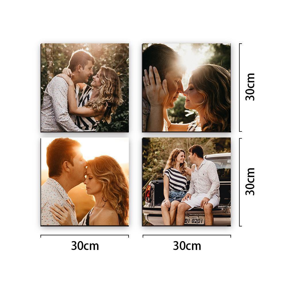 Custom Wall Art Oil Painting Gifts 4pcs Wedding Gift for Couple Frameless - soufeelus