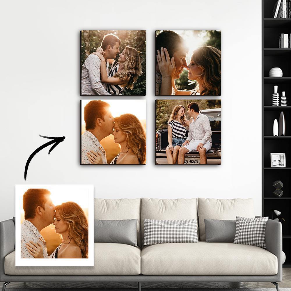 Custom Wall Art Oil Painting Gifts 4pcs Wedding Gift for Couple Frameless - soufeelus