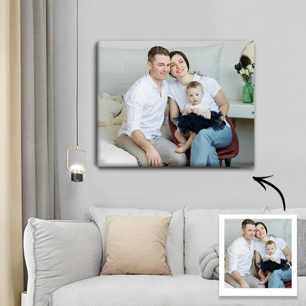 Custom Wall Art Canvas Prints Personalised Photo Custom Oil Painting Gifts with Frame - soufeelus