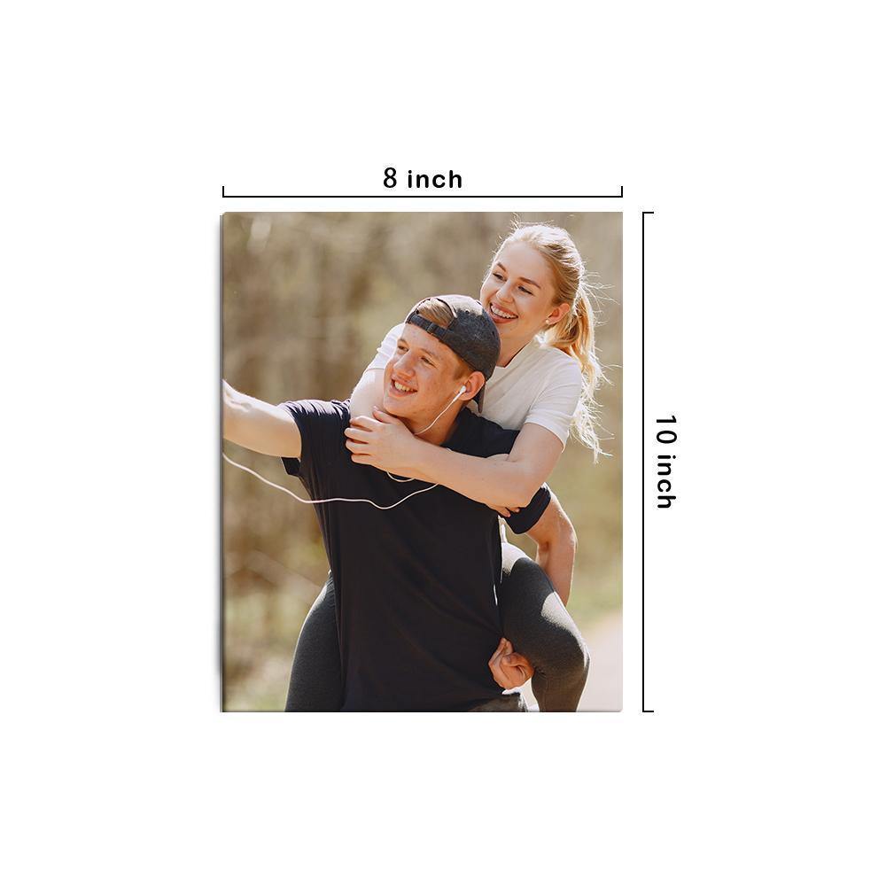 Custom Wall Art Canvas Prints Personalised Photo Custom Oil Painting Gifts with Frame for Anniversary Portrait 20*25cm - soufeelus