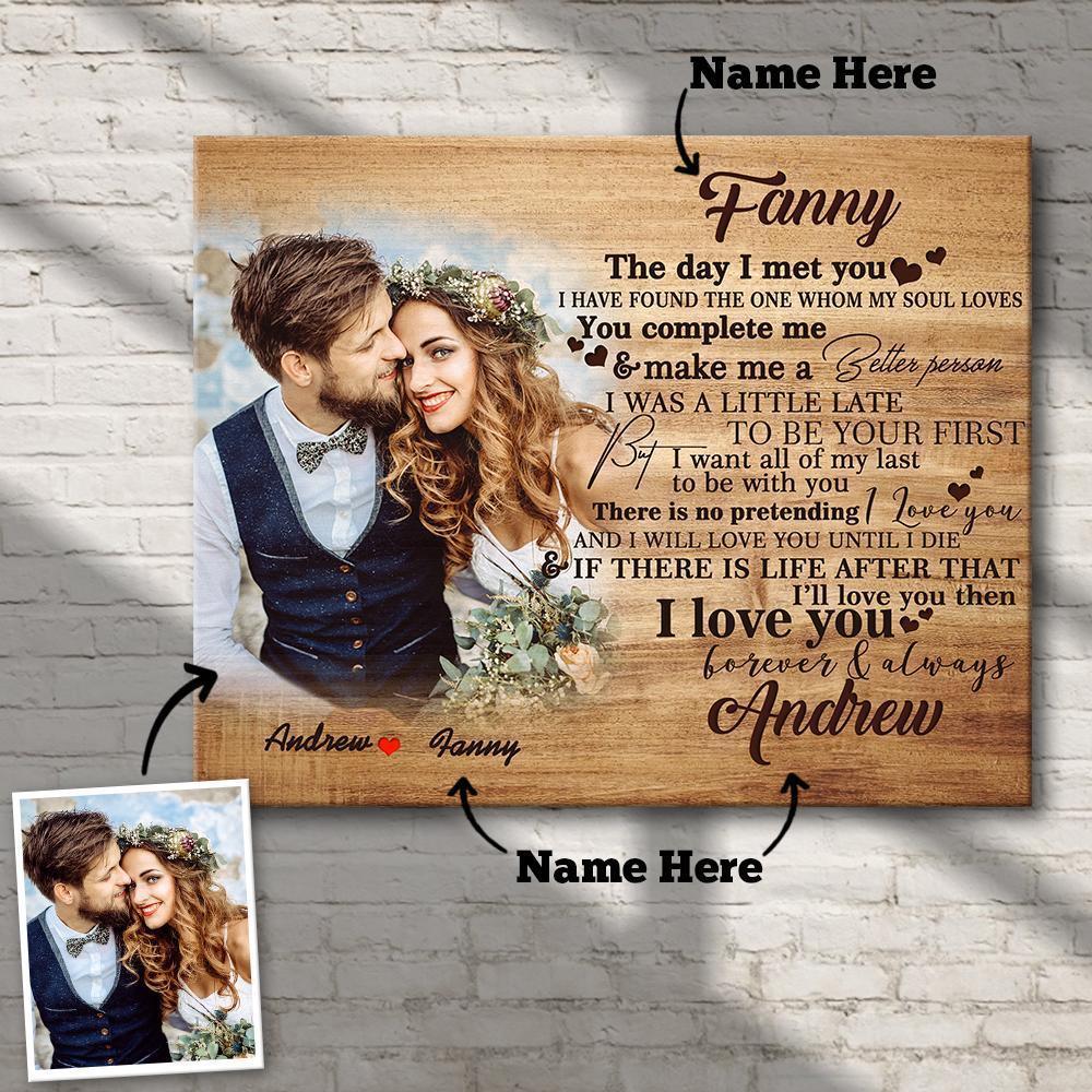Custom Photo Engraved Name Oil Painting Frameless Gifts-11.8×17.79inch