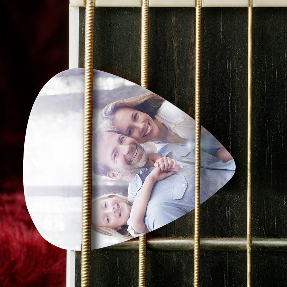 Personalized Guitar Pick with Photo Gift for Family -12Pcs detail