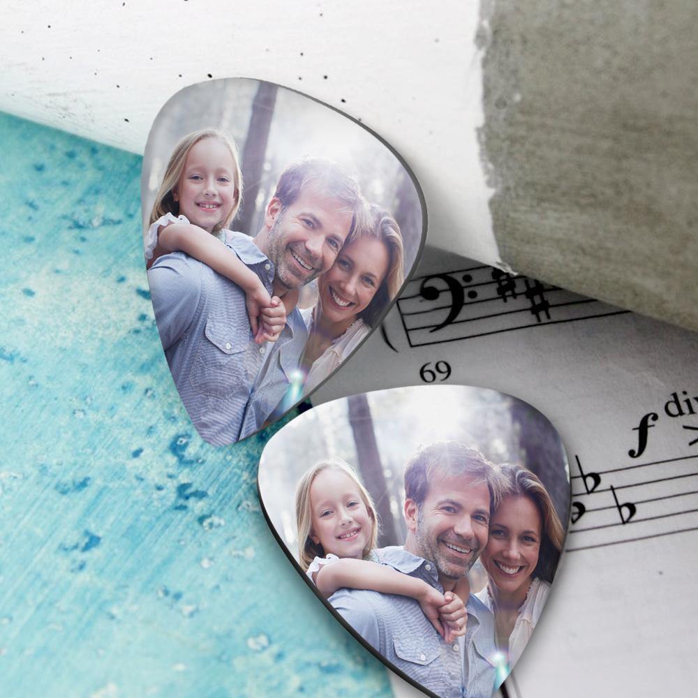 Personalized Guitar Pick with Photo Gift for Family -12Pcs - soufeelus