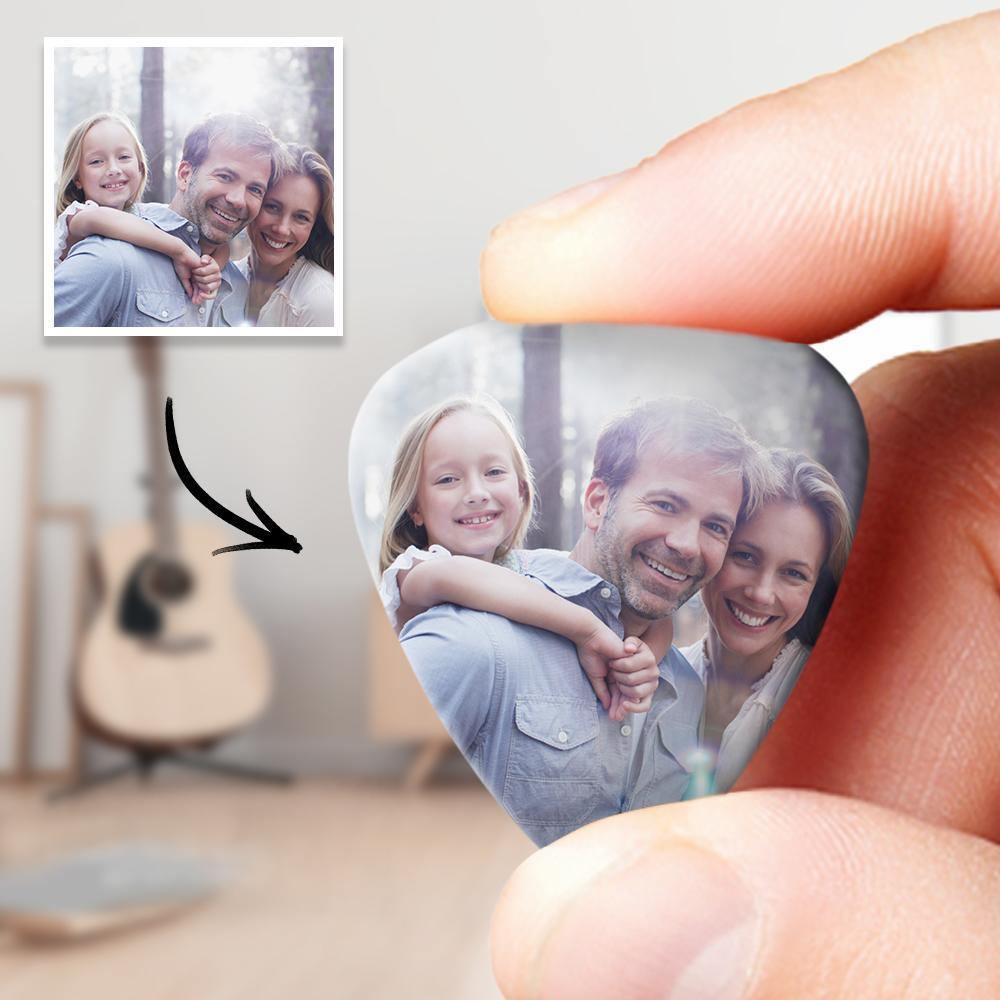 Personalized Guitar Pick with Photo Gift for Family -12Pcs - soufeelus