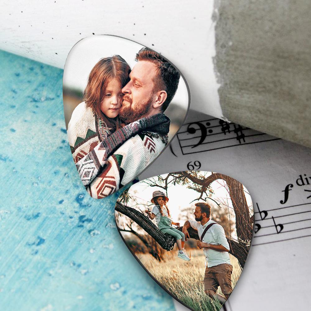 Custom Guitar Pick with Photo for Musicians Customized for Daddy -6Pcs - soufeelus