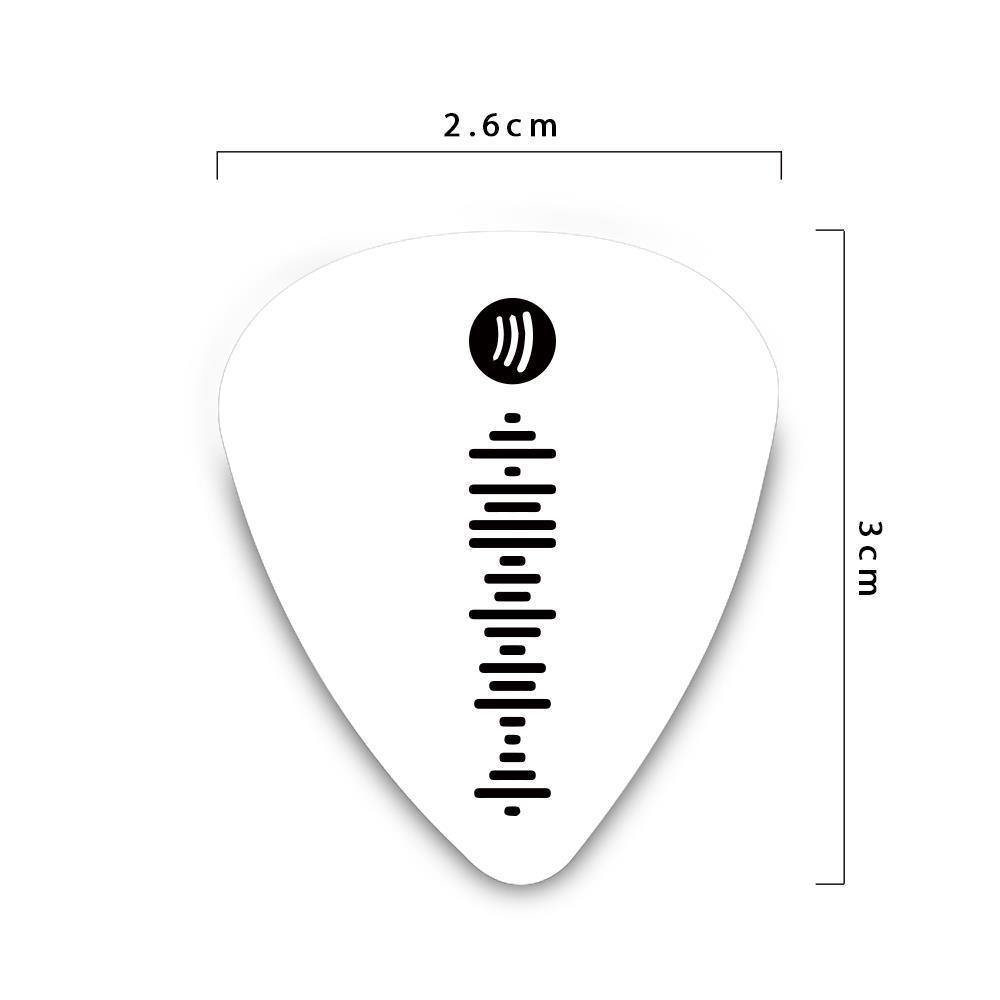 Scannable Spotify Code Guitar Pick, Engraved Custom Music Song Guitar Pick White Gifts for Musicians 12Pcs - soufeelus