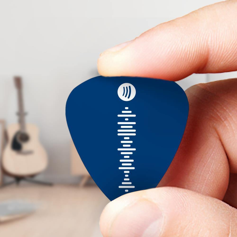 Scannable Spotify Code Guitar Pick, Engraved Custom Music Song Guitar Pick White Gifts for Him 12Pcs - soufeelus