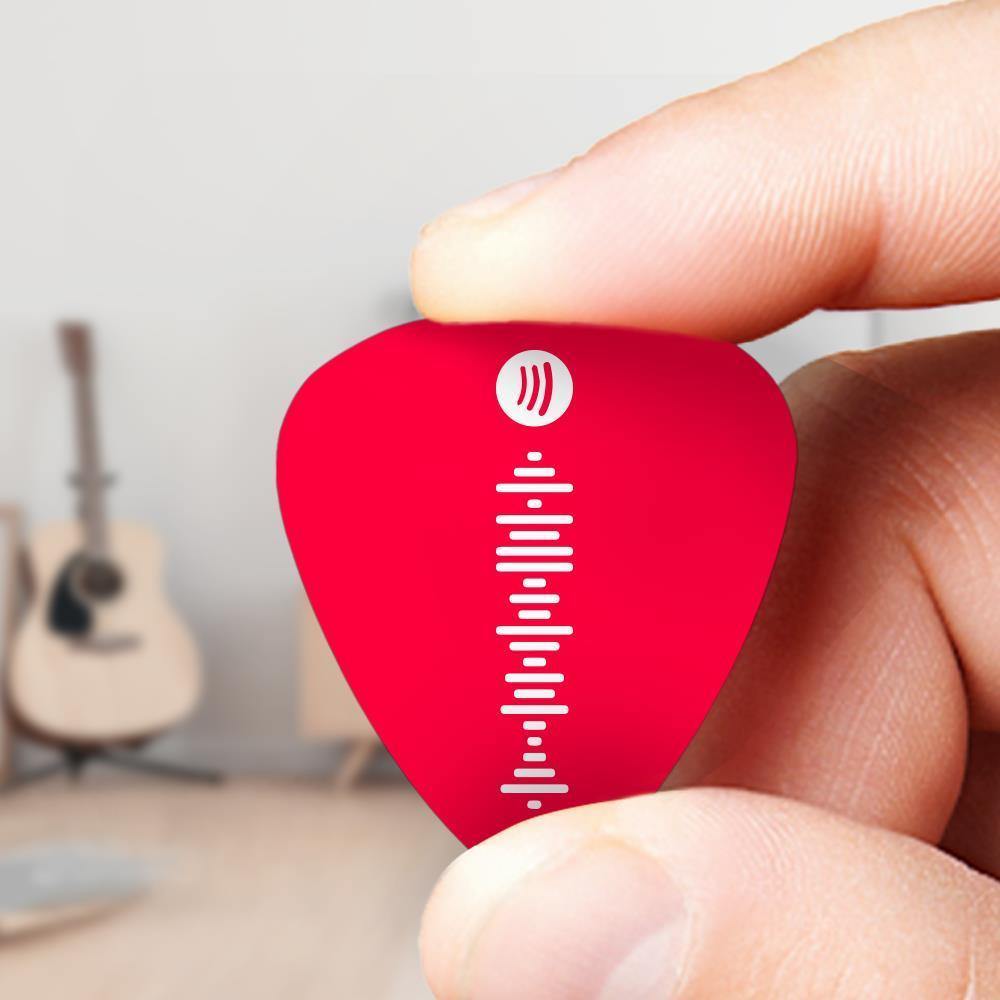 Scannable Spotify Code Guitar Pick, Engraved Custom Music Song Guitar Pick White Gifts for Musicians 12Pcs - soufeelus