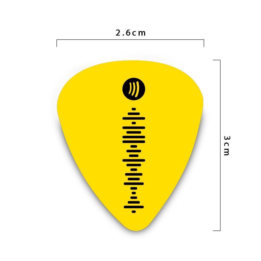 Scannable Spotify Code Guitar Pick, Engraved Custom Music Song Guitar Pick White Unique Gifts 12Pcs - soufeelus