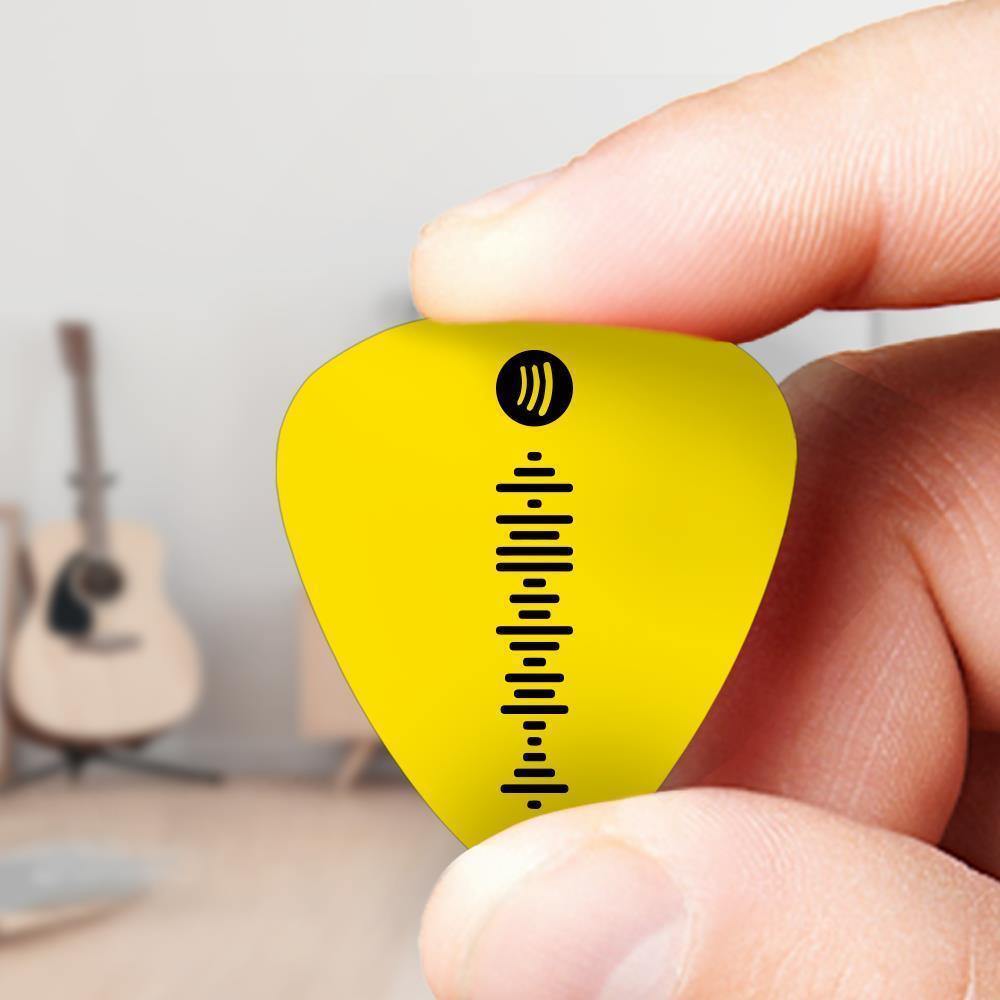 Custom Scannable Spotify Code Guitar Pick, Engraved Custom Music Song Guitar Pick Green Gifts for Babies 12Pcs - soufeelus