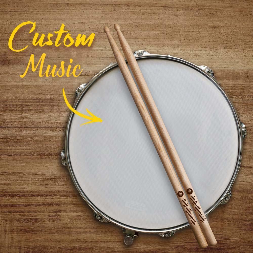 Custom Spotify Code Drumstick Wood Drumstick Unique Gifts For Musicians - soufeelus