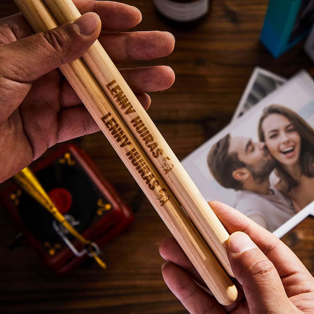 Engraved 5A Maple Music Gift Custom Message Personalized Drumsticks Gift for Drummer Husband Dad Father's Day Boyfriend Gift detail