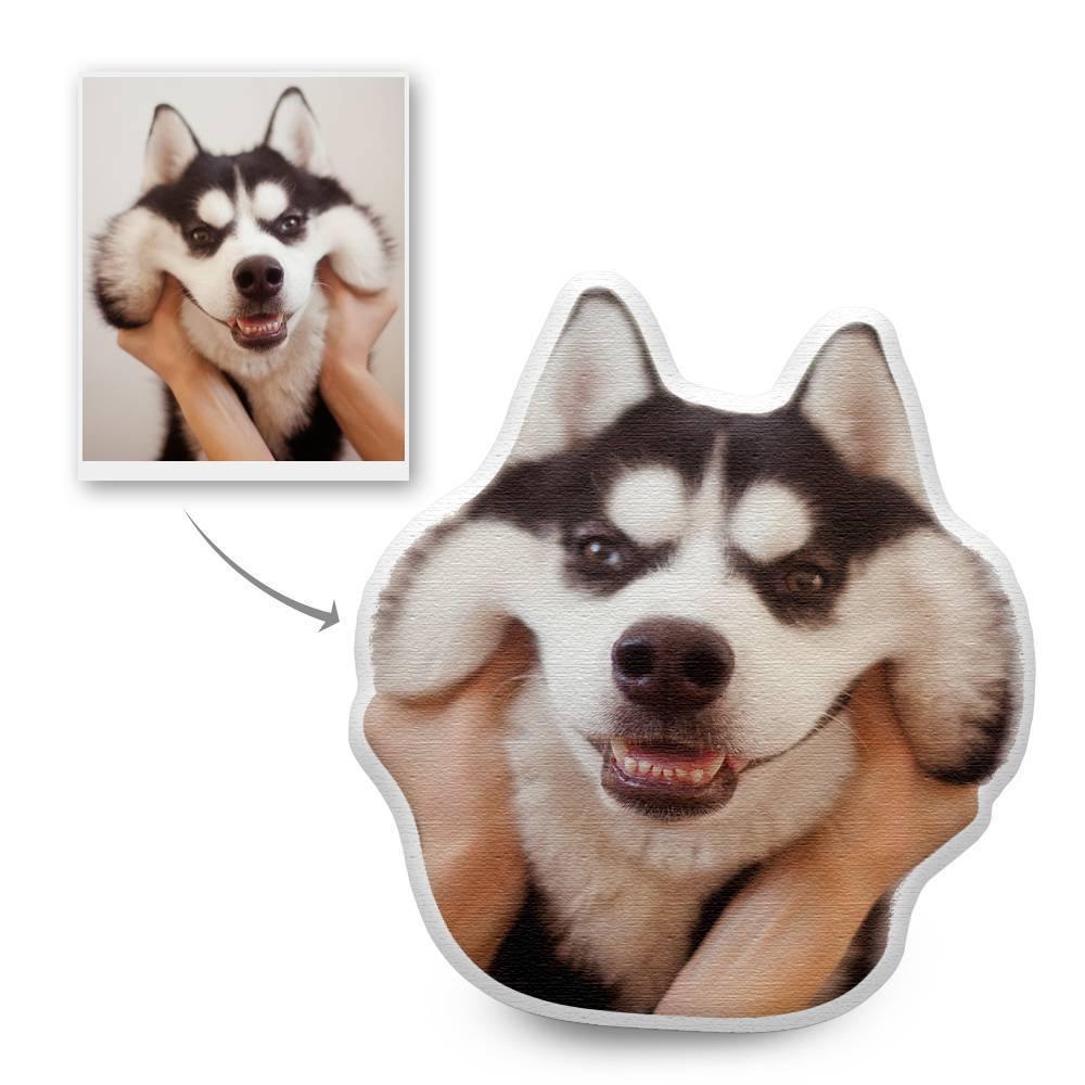 Custom Pet Photo Face Pillow 3D Portrait Pillow Dogs - soufeelus