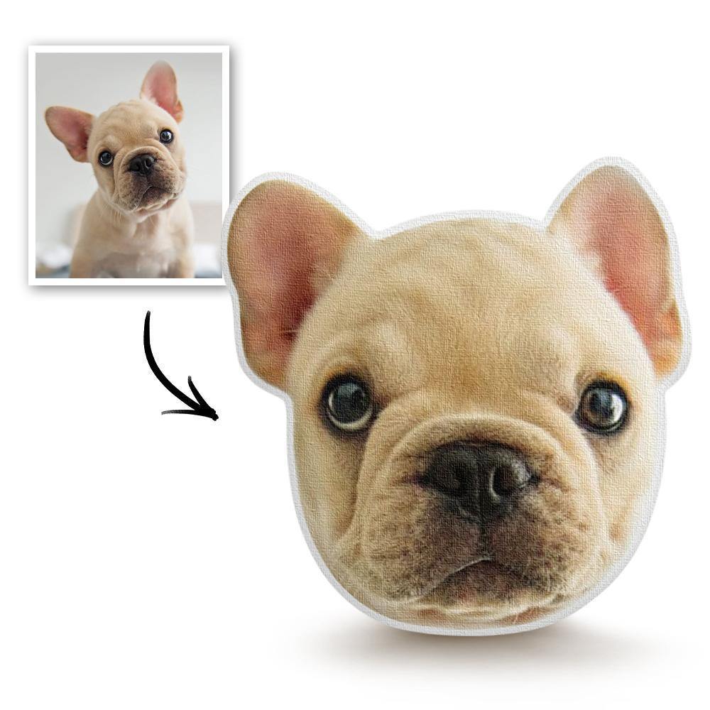 Custom Pet Photo Face Pillow 3D Portrait Pillow Pet Head - soufeelus