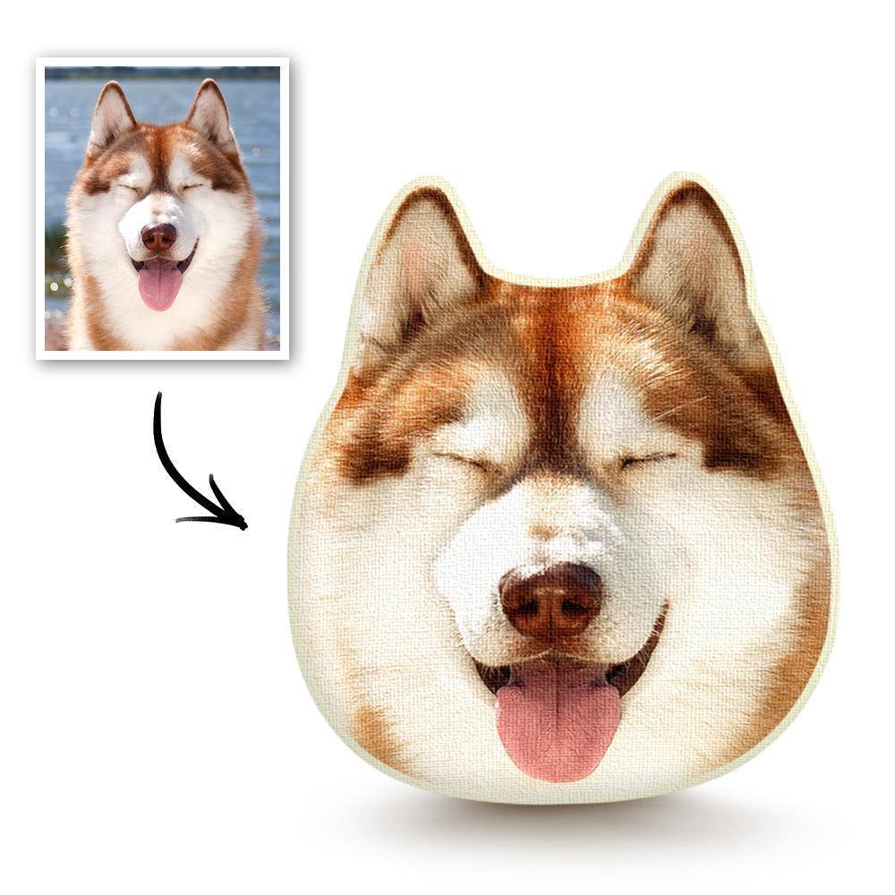 Custom Pet Head Photo Face Pillow 3D Portrait Pillow - Head - soufeelus