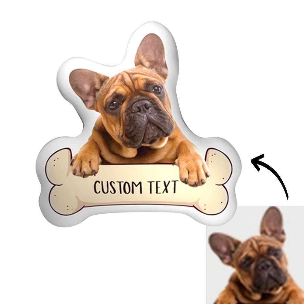 Custom Photo 3D Portrait Pillow Puppy Loves Bones 30*40cm - soufeelus