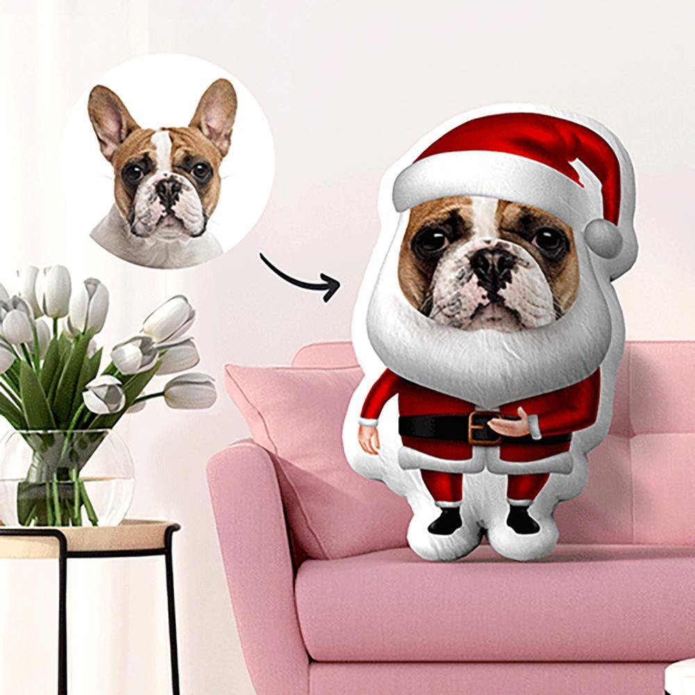 Custom Photo Face Christmas Pillow Gifts for Pet Dog - soufeelus