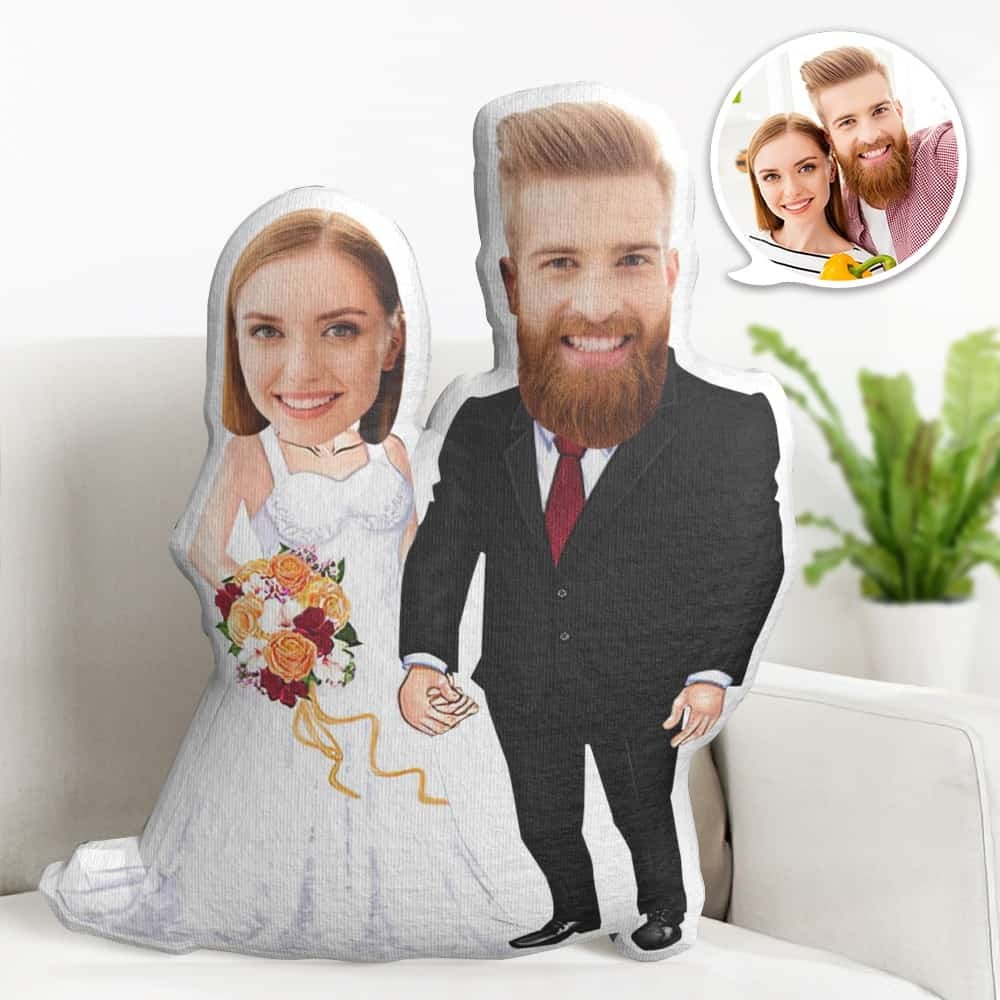 Valentine's Day Gift Custom Face Pillow, Couple Wedding Face Doll, the Best Gift for Lover - soufeelus