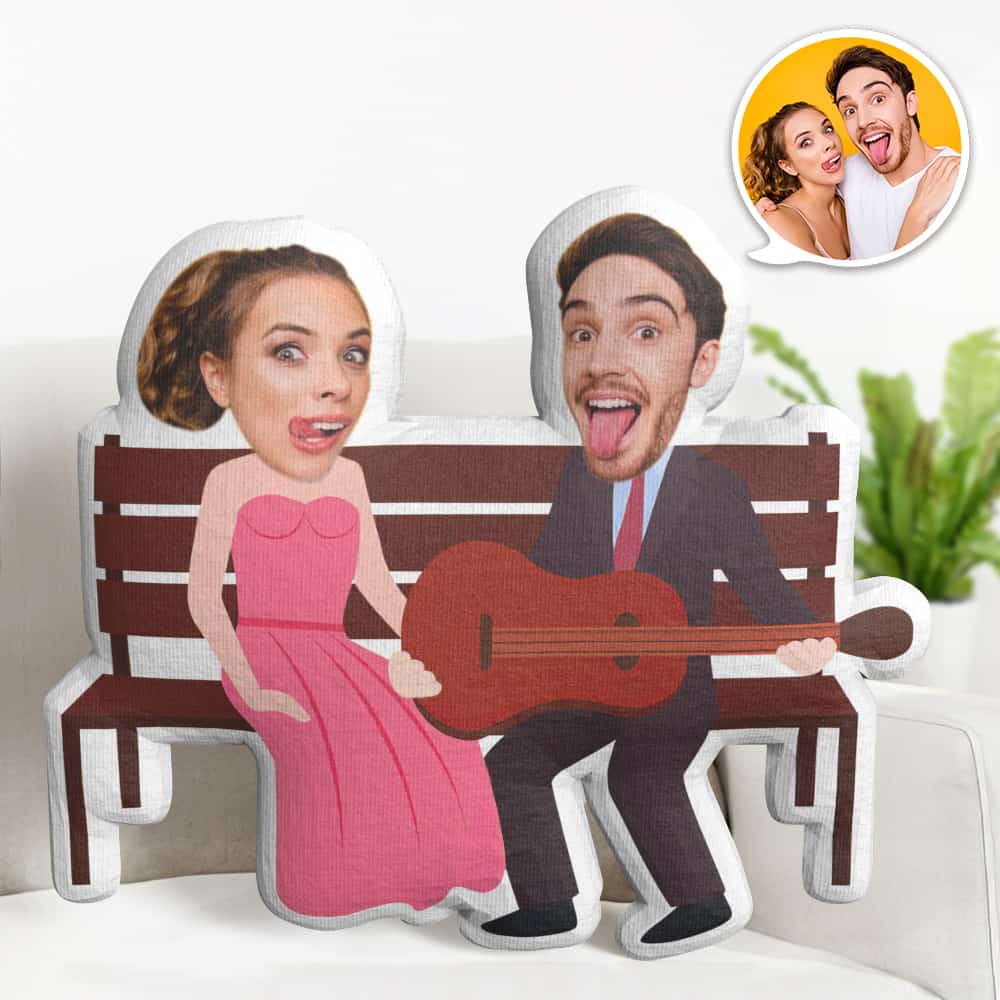 Valentine's Day Gift Custom Face Pillow, Romantic Couple Face Doll, the Best Gift for Lover - soufeelus