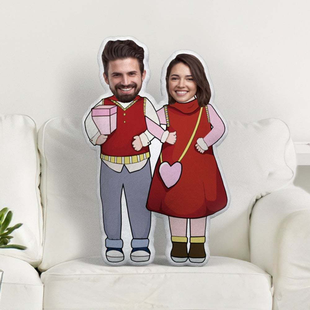 Love Gifts Custom MiniMe Pillow Personalized Couple New Year Pillow Unique Photo Pillow Gifts for Her