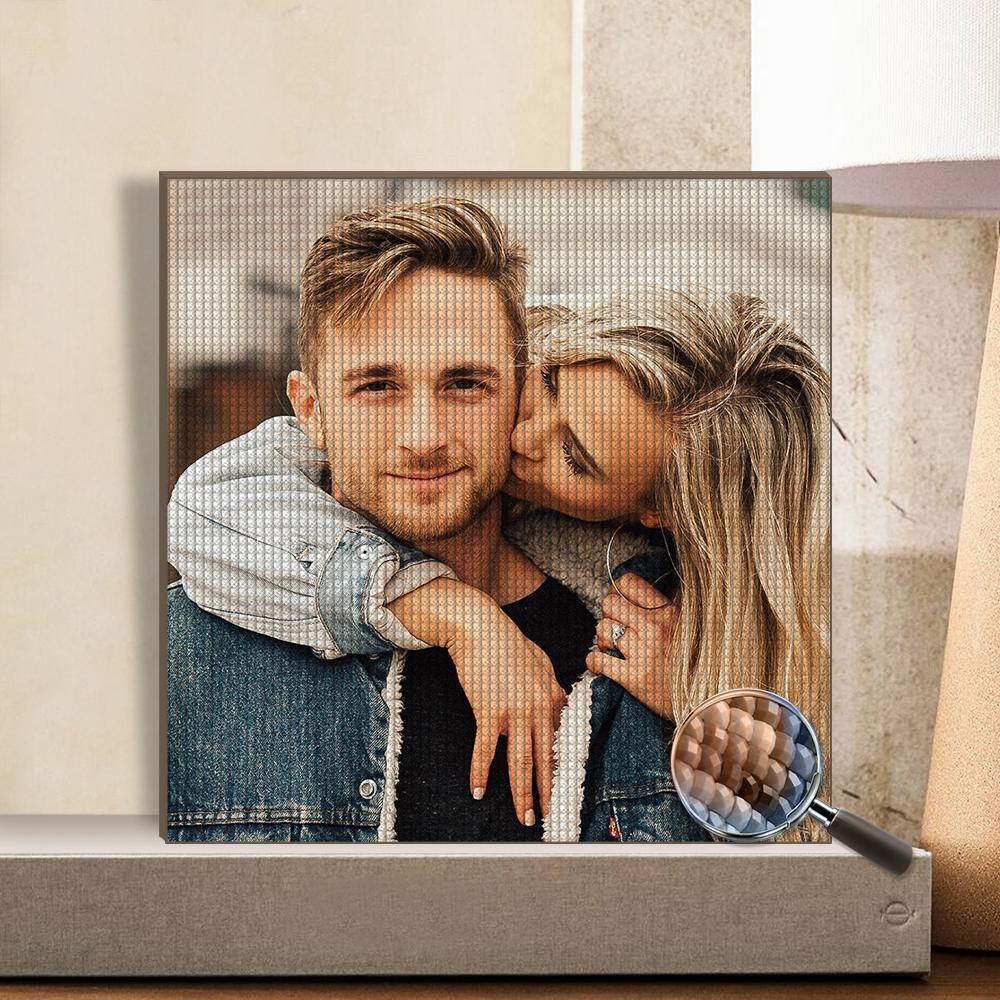 DIY Custom Diamond Painting Frameless Full Round Rhinestone Memorial Gifts For Valentine's Day - soufeelus