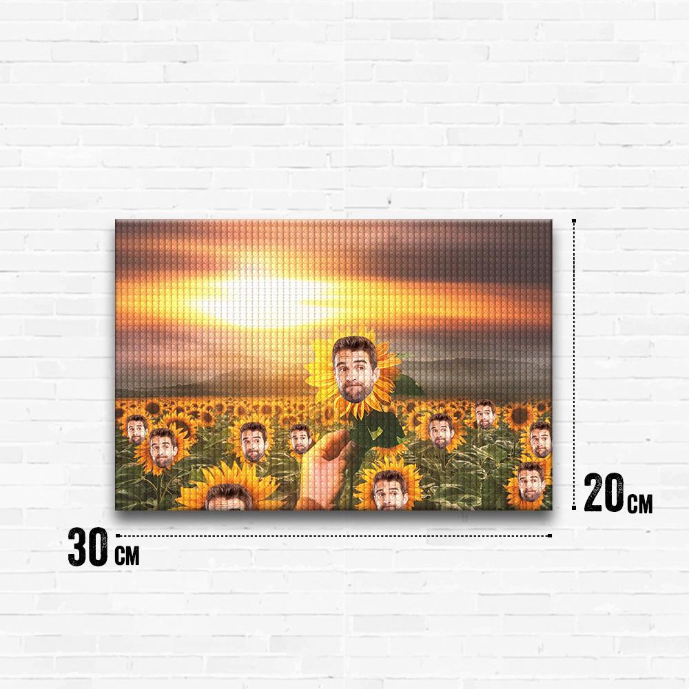 Custom Diamond Painting Custom Face Painting DIY Diamond Painting Sunflower Gifts For Friend