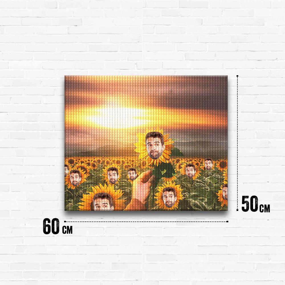 Custom Diamond Painting Custom Face Painting DIY Diamond Painting Sunflower Gifts For Friend