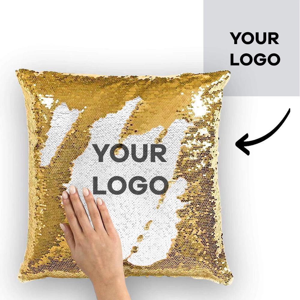 Custom Photo Magic Sequins Pillow Golden Color Shiny Best Gifts 15.75 * 15.75 - soufeelus