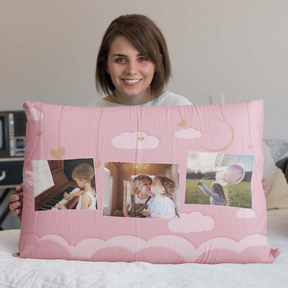 Custom Photo Pillow Personalized You and Me Rectangle Pillowcase Housewarming Gifts - soufeelus