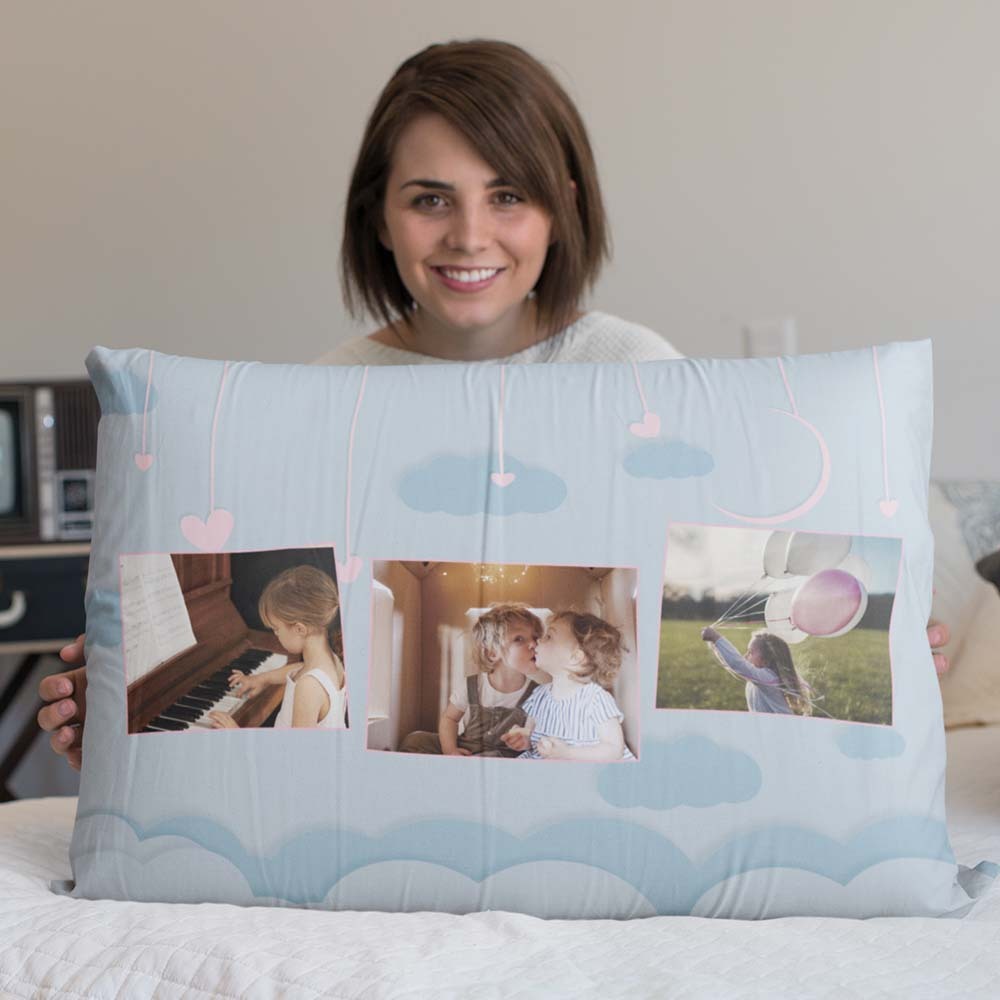 Custom Photo Pillow Personalized You and Me Rectangle Pillowcase Housewarming Gifts - soufeelus