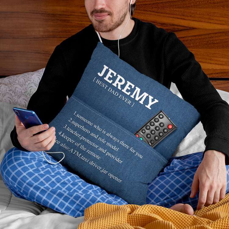 Personalized Dad Pillow Funny Best Dad Ever Pillow Best Father' s Day Gift -