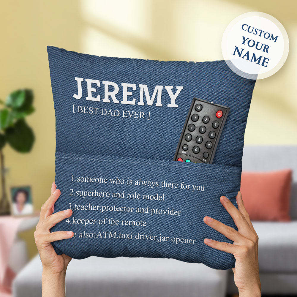 Personalized Dad Pillow Funny Best Dad Ever Pillow Best Father' s Day Gift -