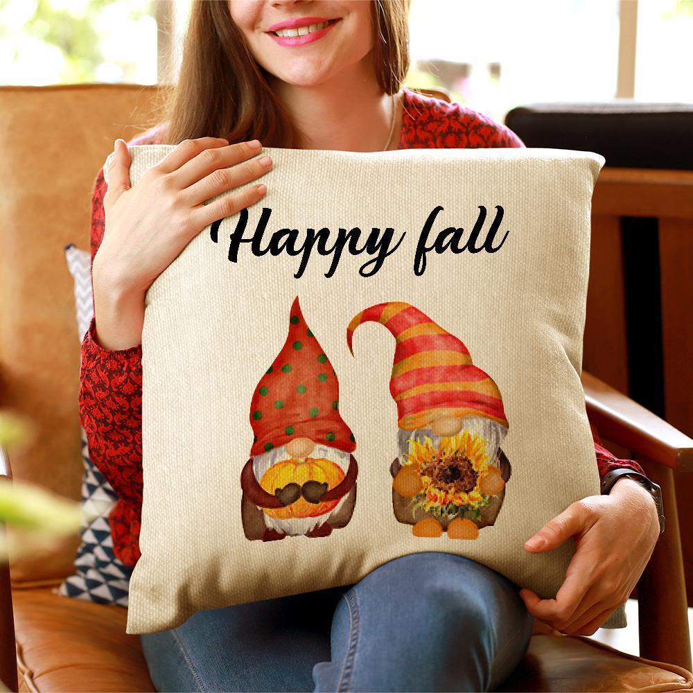 Custom Text Throw Pillow Cute Elf Linen Pillow Personalized Decor Gift