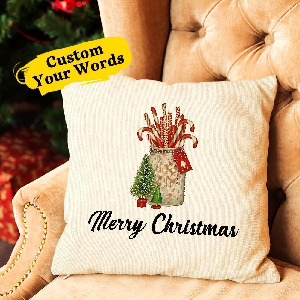 Custom Words Pillow Christmas Pillow Decor Gift