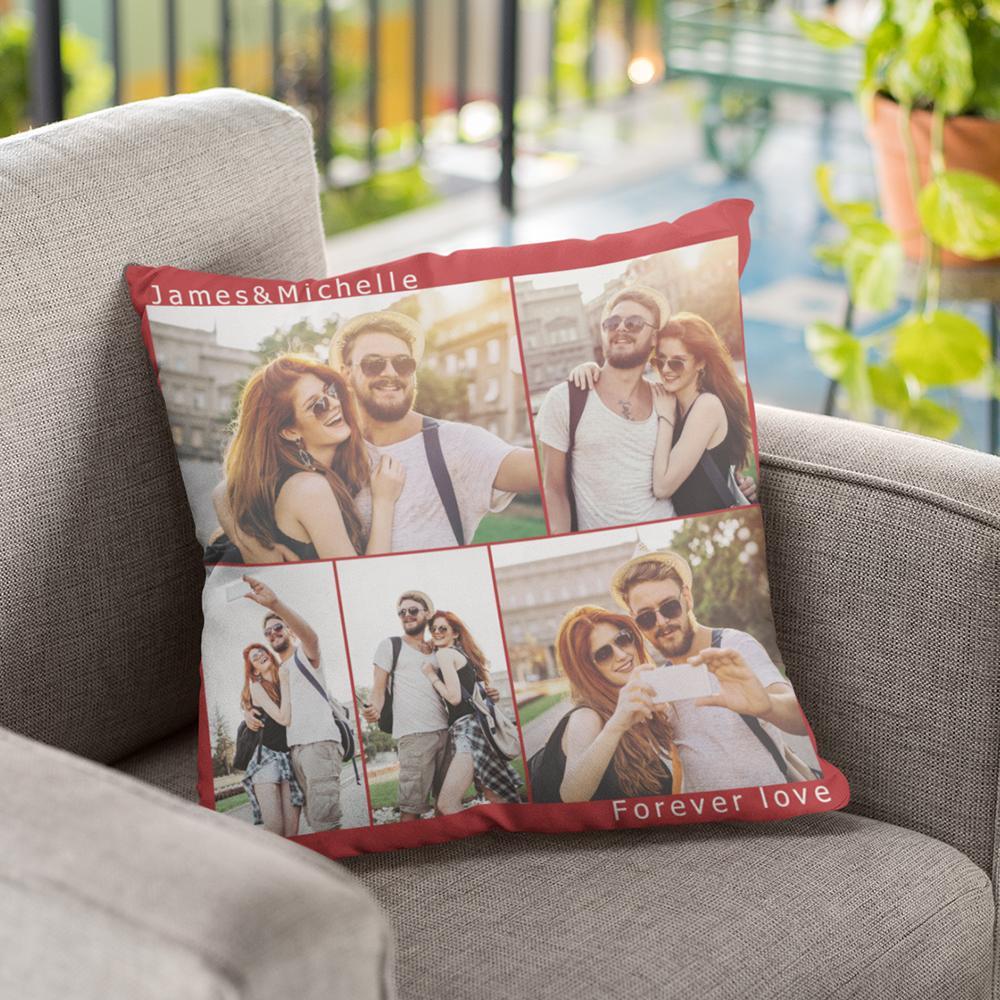 Custom Engraved Photo Collage Pillow You can Custom Multiple Photos to Send to Your Girlfriend