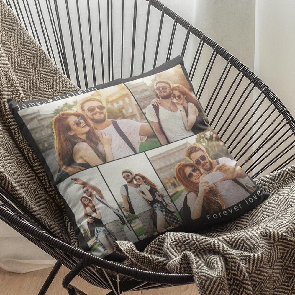 Custom Engraved Photo Collage Pillow You can Custom Multiple Photos to Send to Your Girlfriend