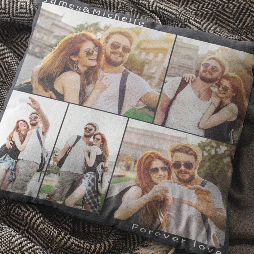 Custom Engraved Photo Collage Pillow You can Custom Multiple Photos to Send to Your Girlfriend