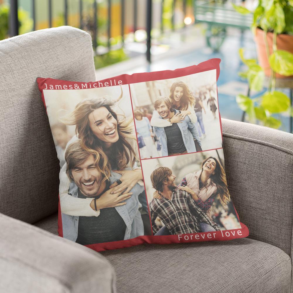 Custom Engraved Photo Collage Pillow You can Custom Multiple Photos to Send to Your Girlfriend