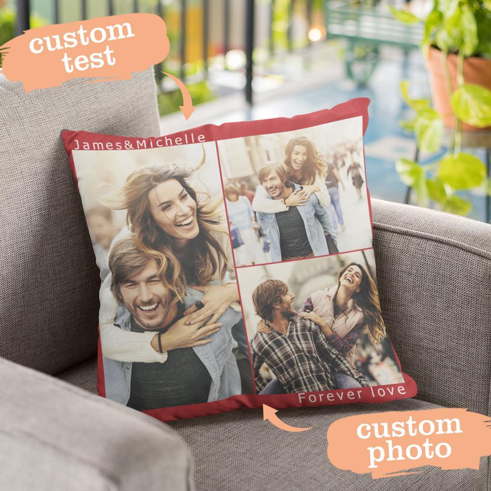 Custom Engraved Photo Collage Pillow You can Custom Multiple Photos to Send to Your Girlfriend