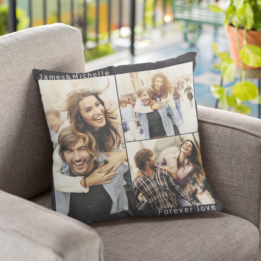 Custom Engraved Photo Collage Pillow You can Custom Multiple Photos to Send to Your Girlfriend